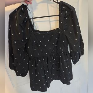 Free Assmebly black blouse NWT size XS